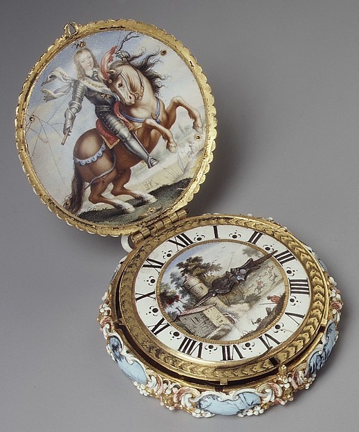 The enameled gold case, dial side
